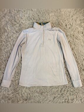 Women’s Medium White RJ Classics Long Sleeve Horseback Riding Show Shirt